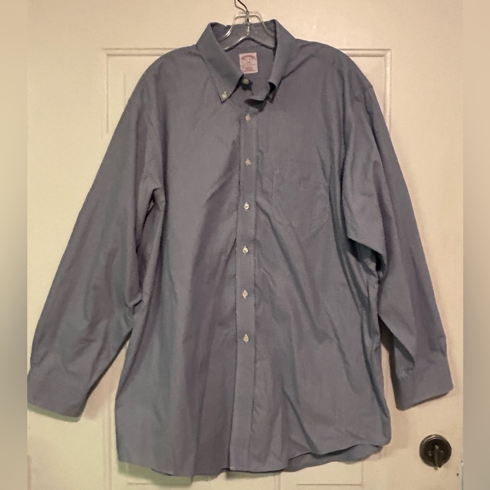 Brooks Brothers 346‎ Original Polo Non Iron Shirt Regular Fit 17 1/2